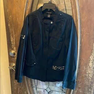 Lane Bryant Studded Full Zip Motto Jacket! 14/16